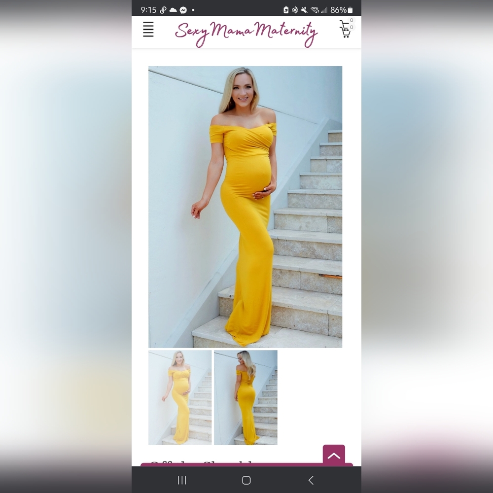 Sexy Mama Maternity gown (in white) / sz S
